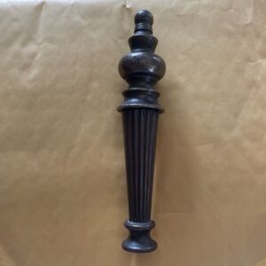 Vintage Antique 2 Piece Brass Finial Furniture Lamp Part Heavy 6”